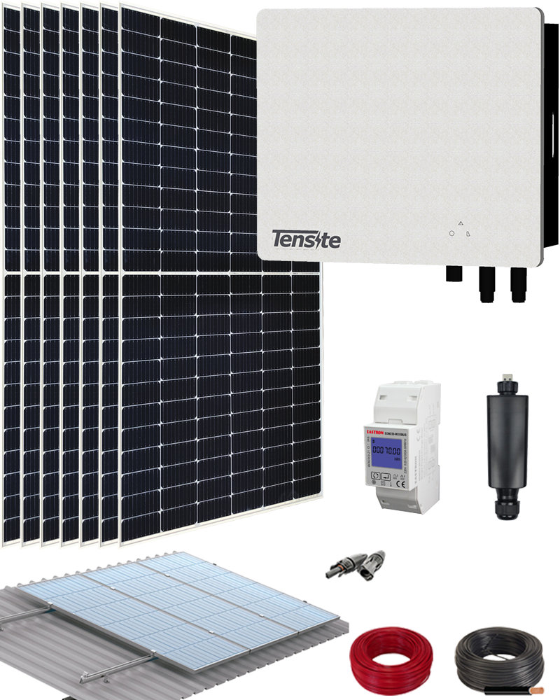 Kit autoconsumo fotovoltaico a red tensite kit solar tensite 3500wp 7 paneles