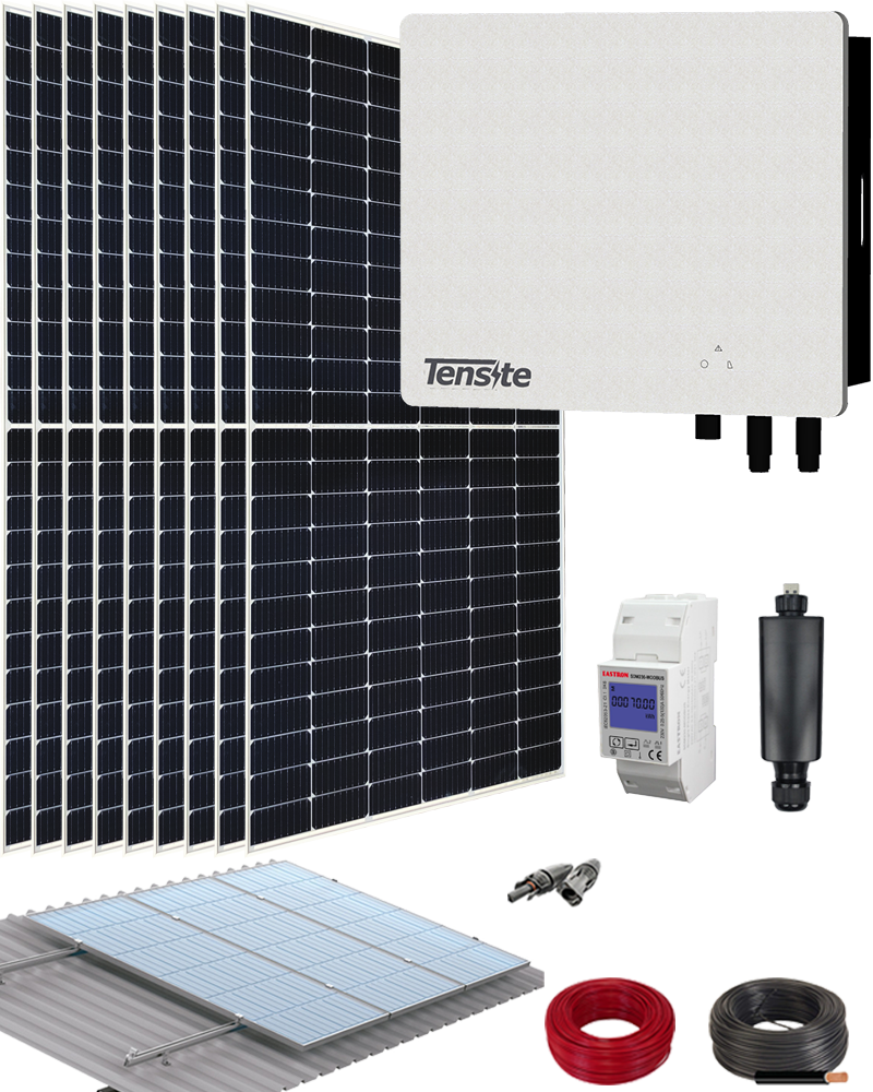 Kit autoconsumo fotovoltaico a red tensite kit solar tensite 4500wp 9 paneles