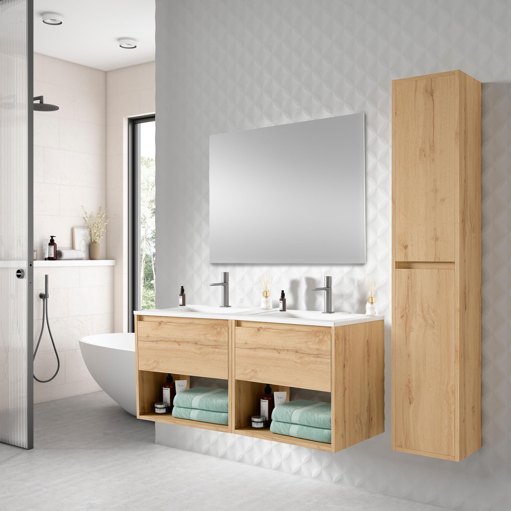 Conjunto de baño pumba 2c 120 cm roble de la marca ARMOBANY