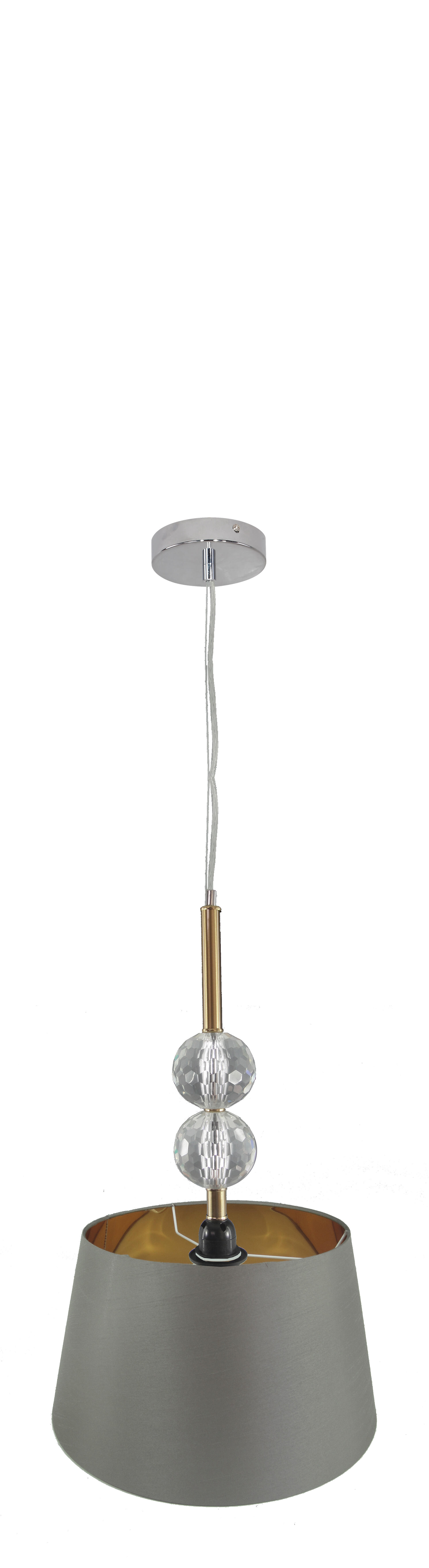 Lámpara de techo sorken 1l dorado/gris