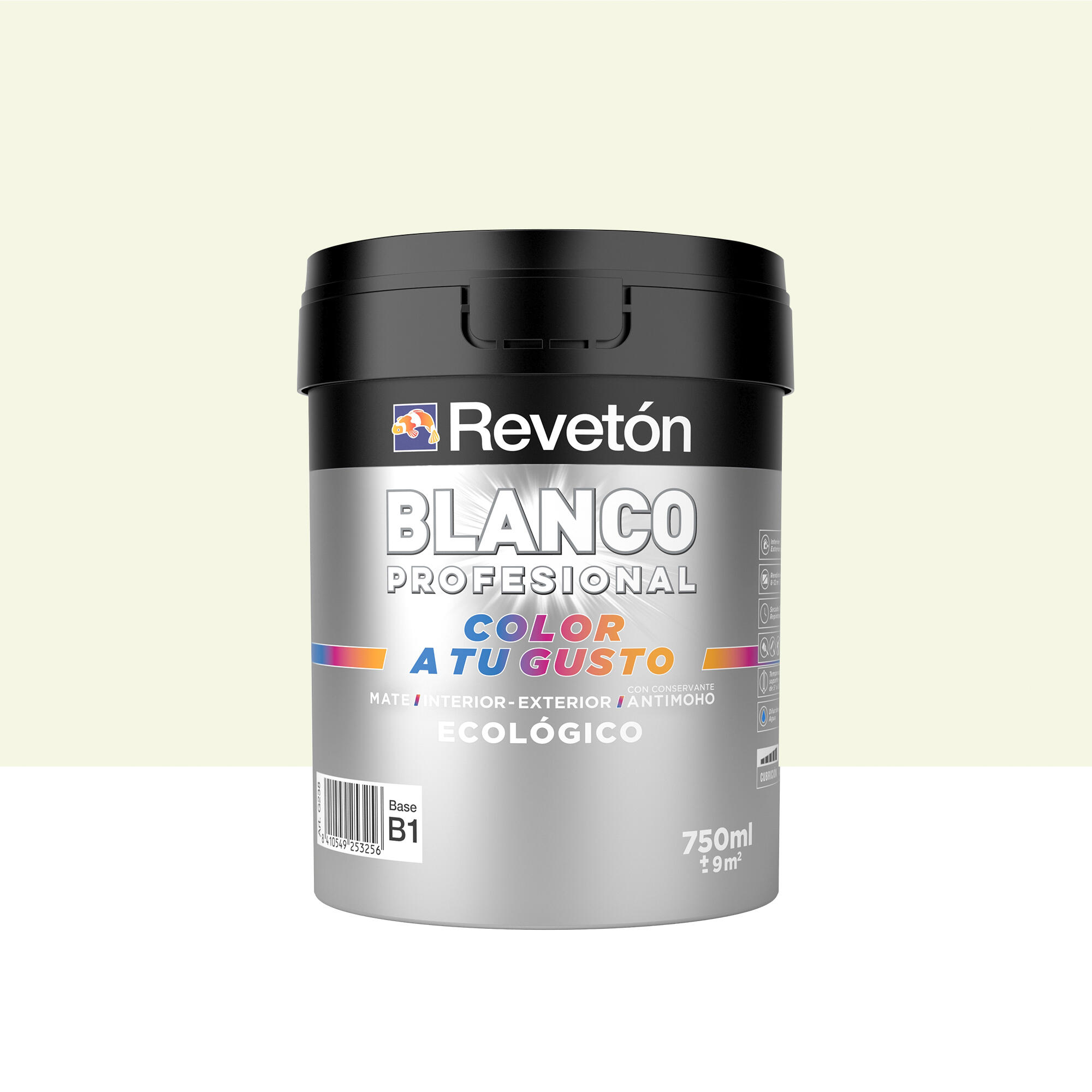 Pintura interior revetón color a tu gusto blanco lino luminoso mate 0.75l