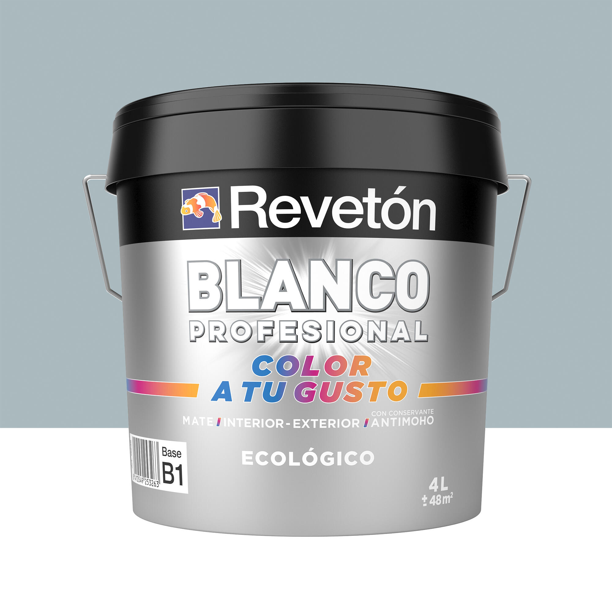 Pintura interior revetón color a tu gusto neutro azulado intenso oscuro mate 4l