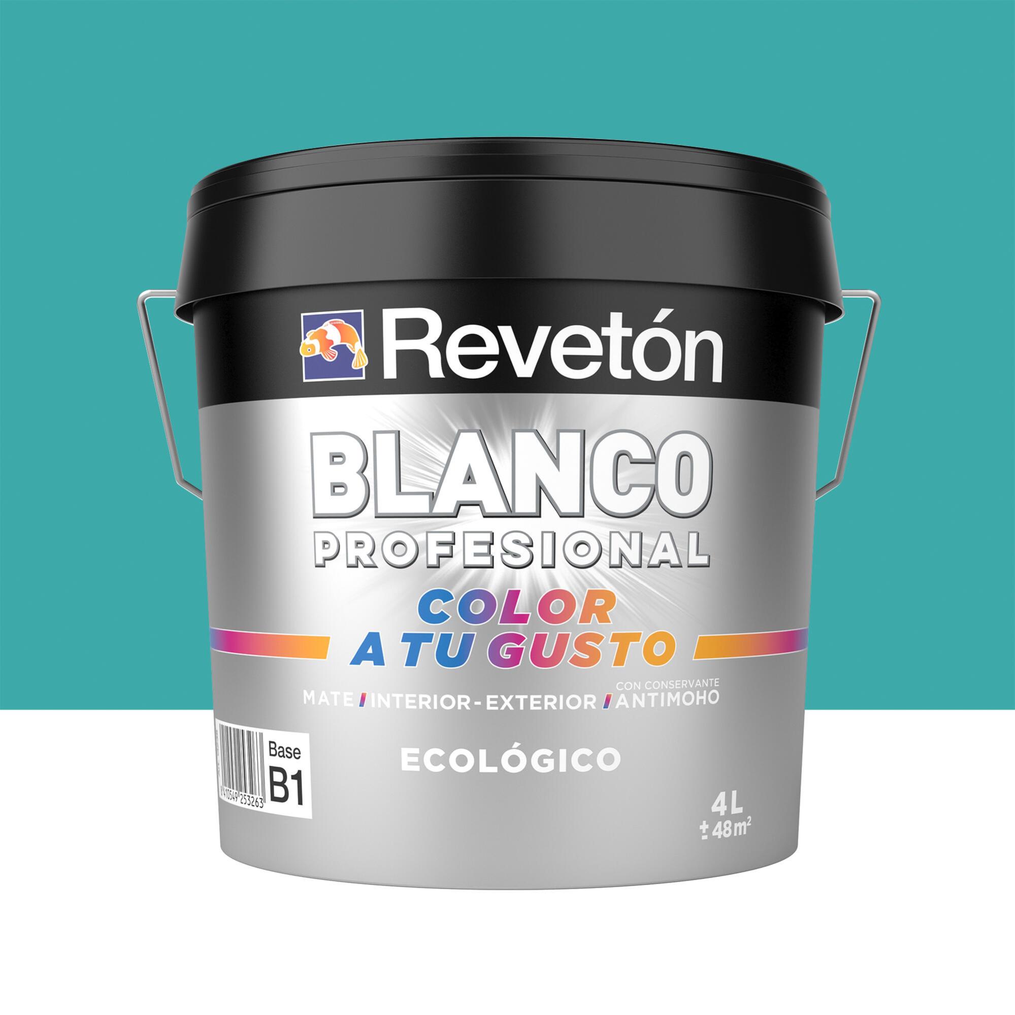 Pintura interior revetón color a tu gusto verde azulado intenso oscuro mate 4l