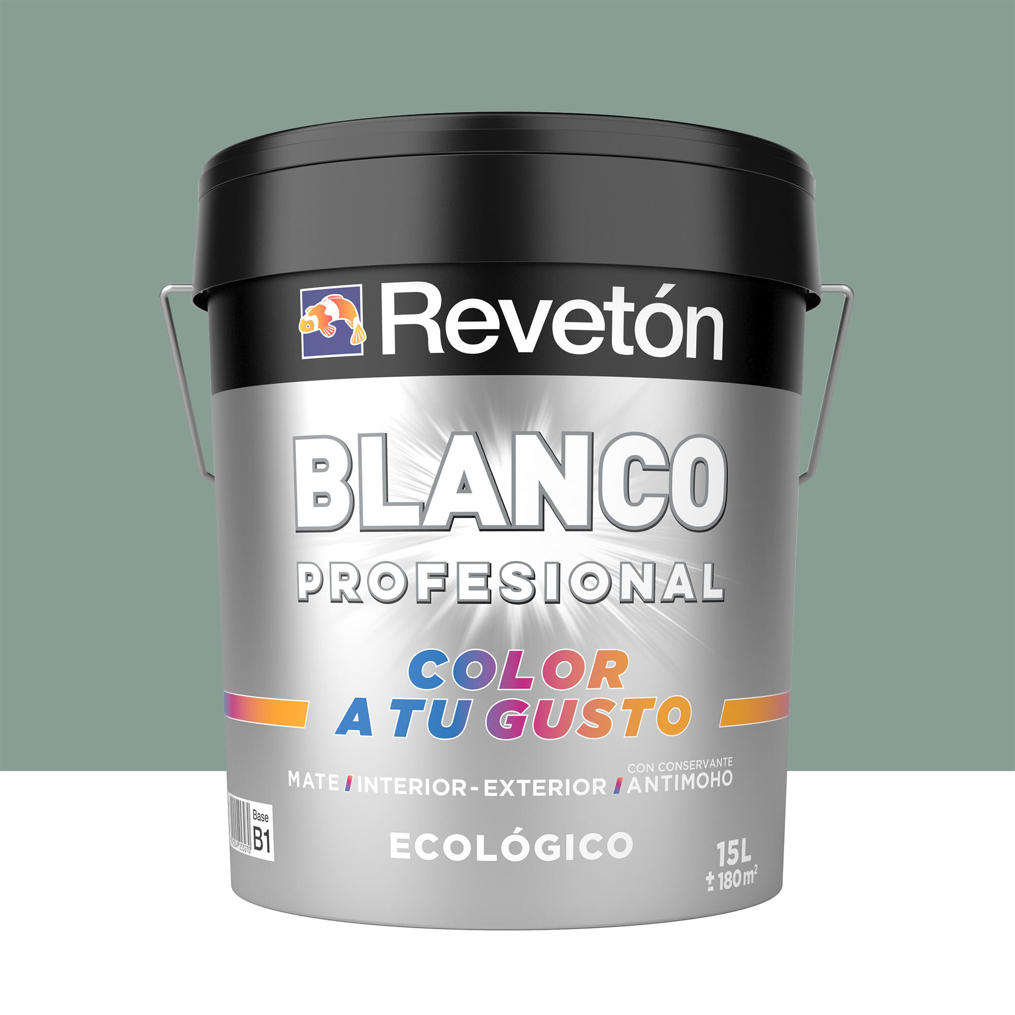 Pintura interior revetón color a tu gusto verde laurel intenso oscuro mate 15l