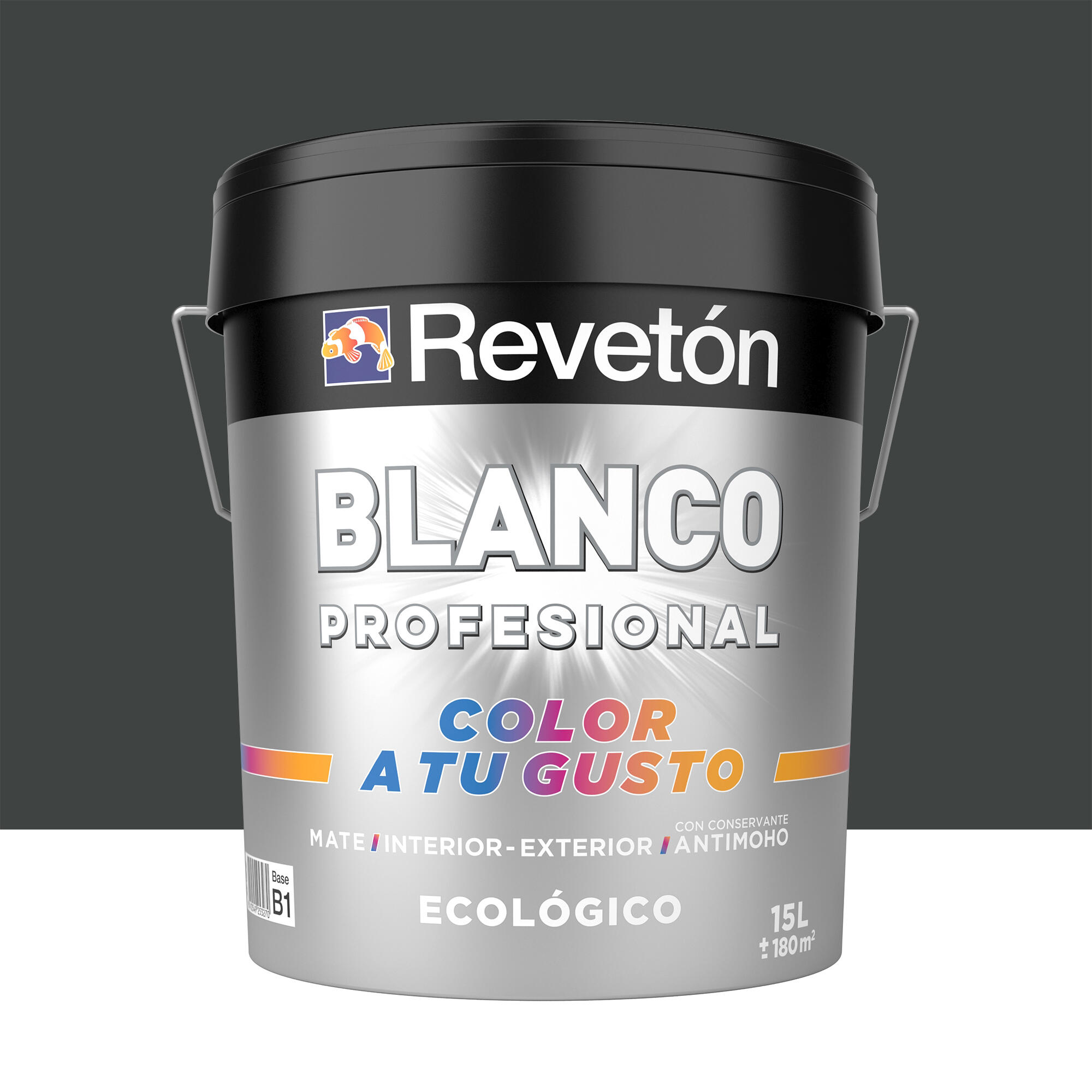 Pintura interior revetón color a tu gusto negro muy intenso muy oscuro mate 15l