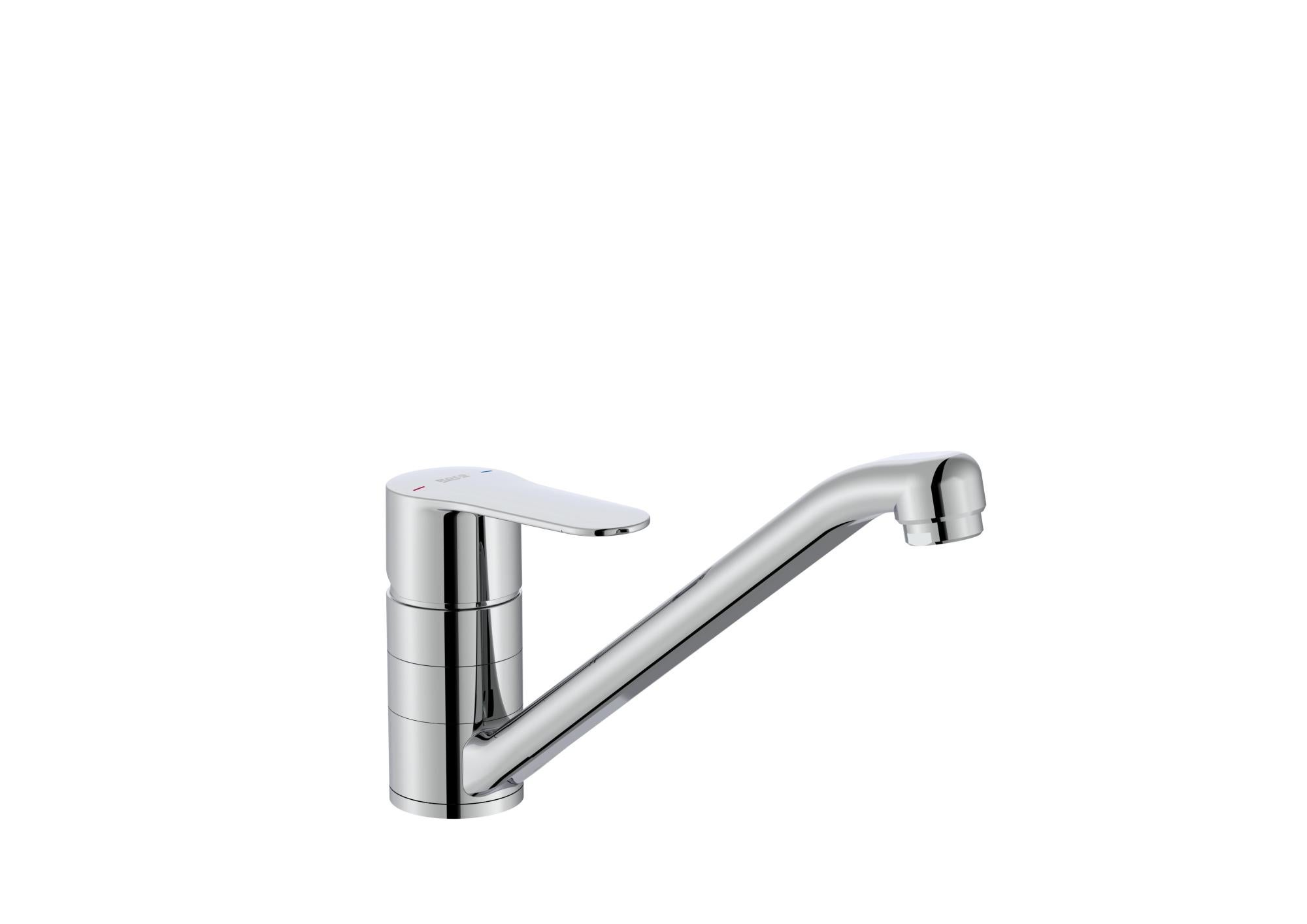 Grifo de cocina monomando caño horizontal ROCA Mitos cromado 2024 ...