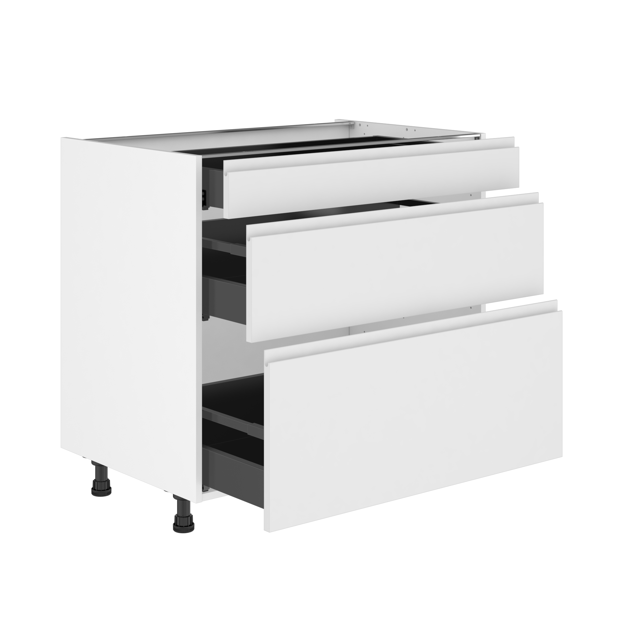 Mueble bajo de cocina delinia id tokyo blanco mate 76,8x90 cm 1 caj 2cac