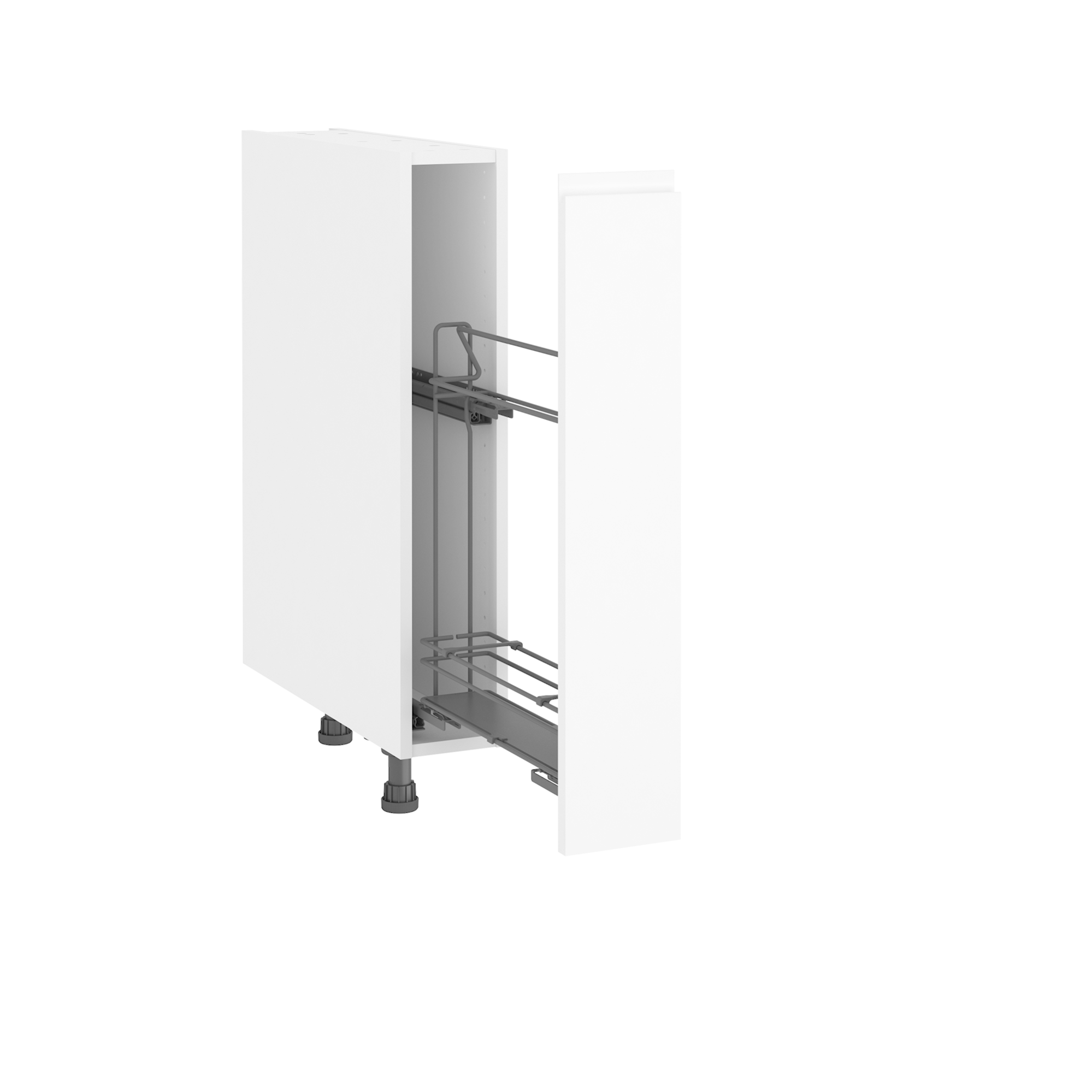 Mueble bajo de cocina delinia id tokyo blanco mate 76,8x15 cm botellero ext
