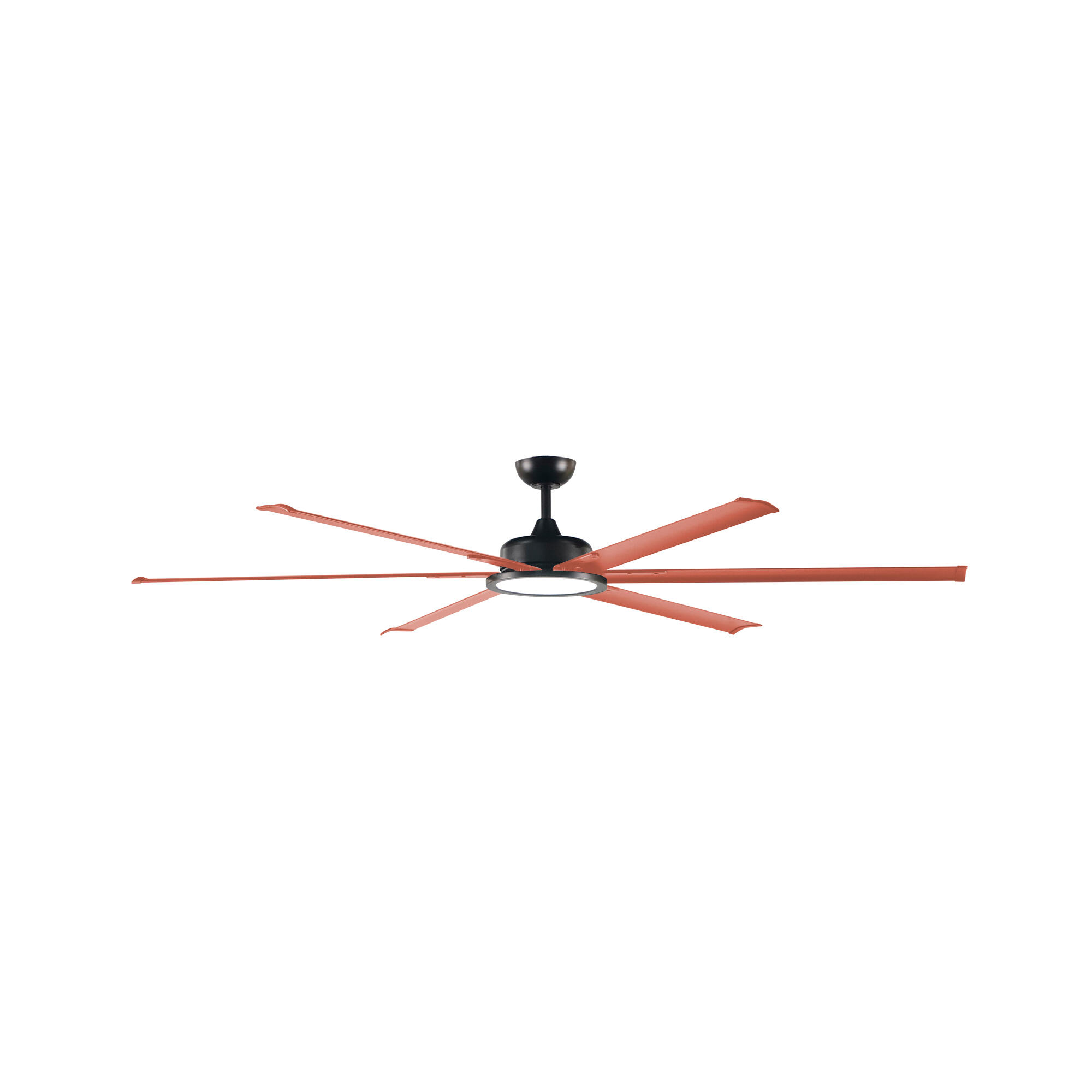 Ventilador de techo con luz motor dc melker negr/terracota 132cm color regulable