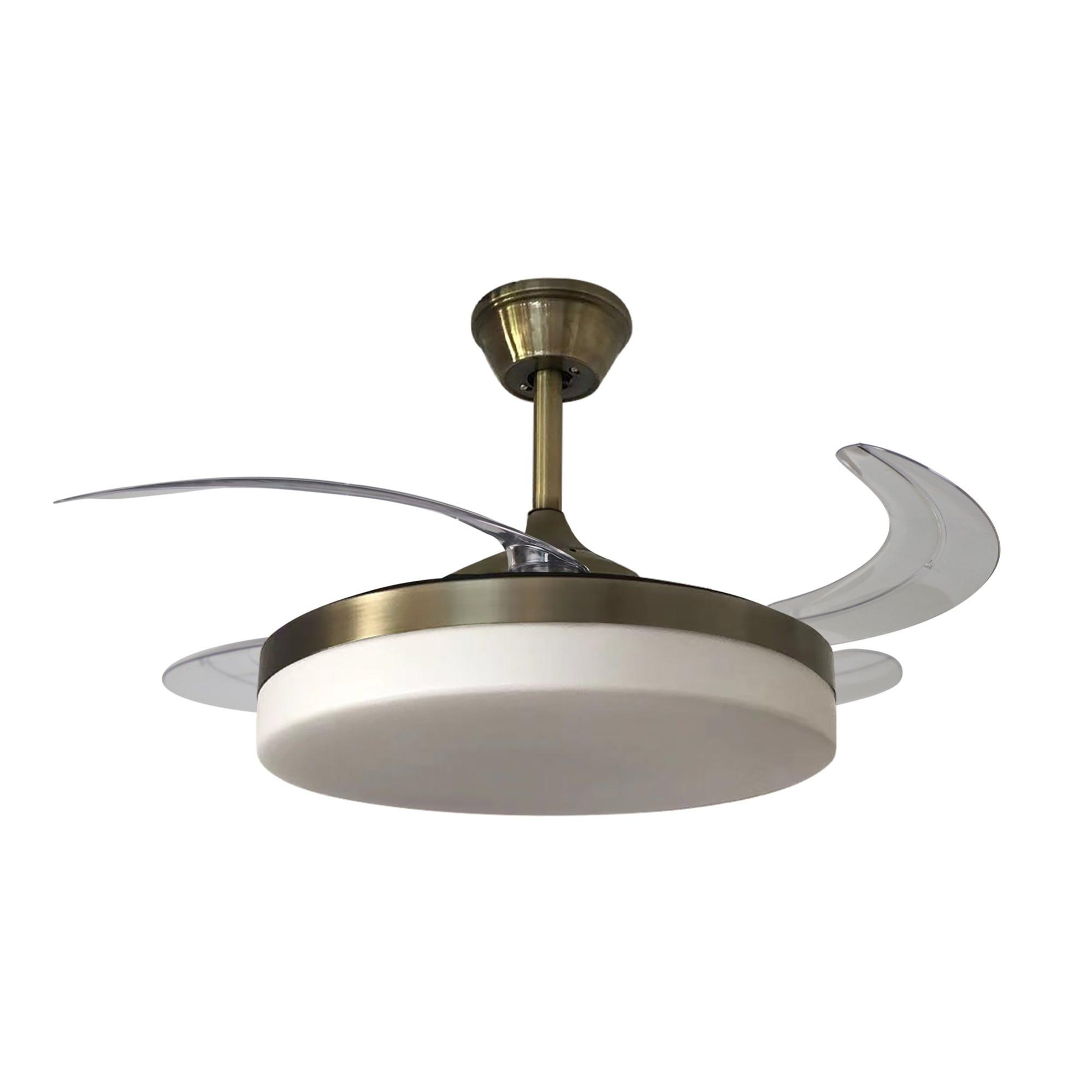 Ventilador de techo con luz motor dc alarik cobre 106 cm color luz regulable