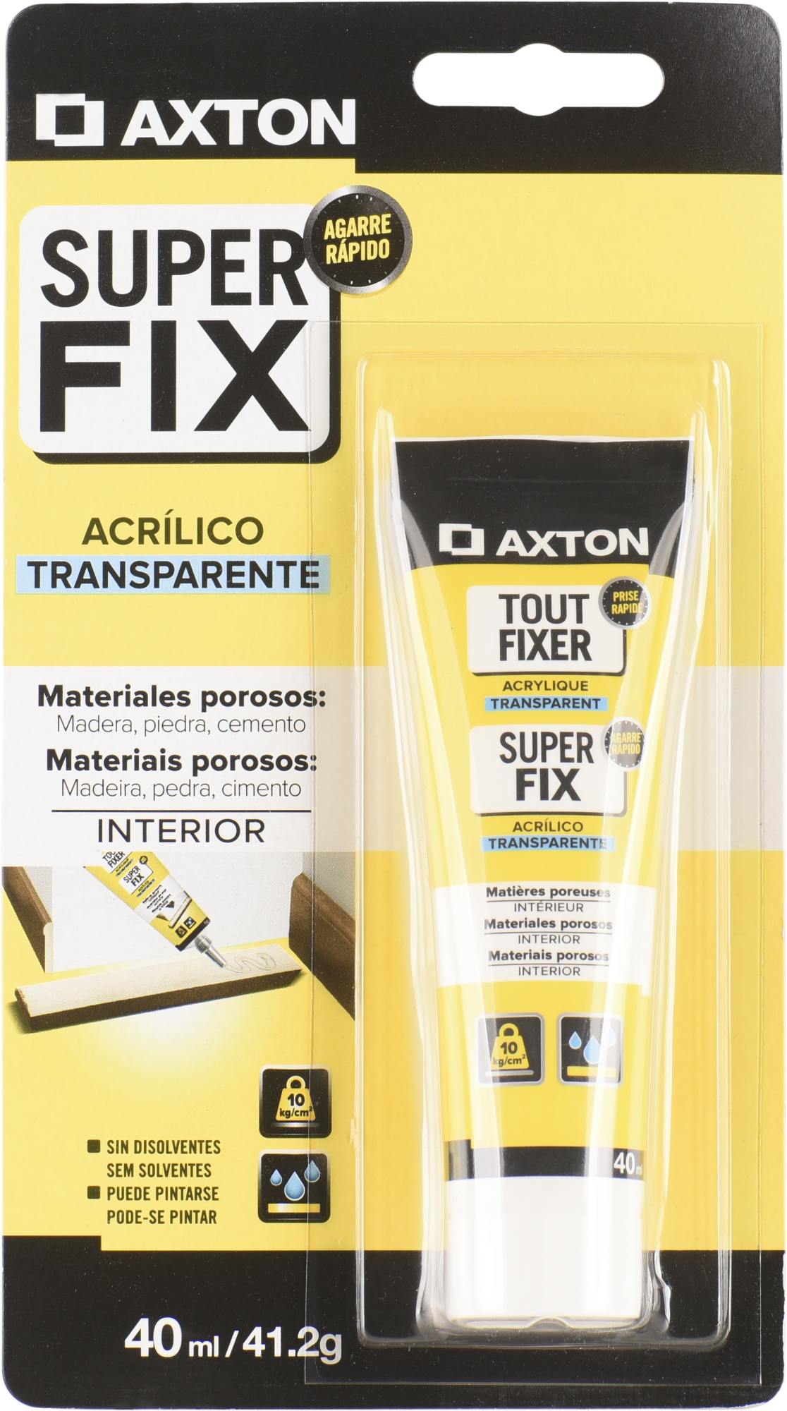 Adhesivo de montaje acrílico axton transparente 40ml