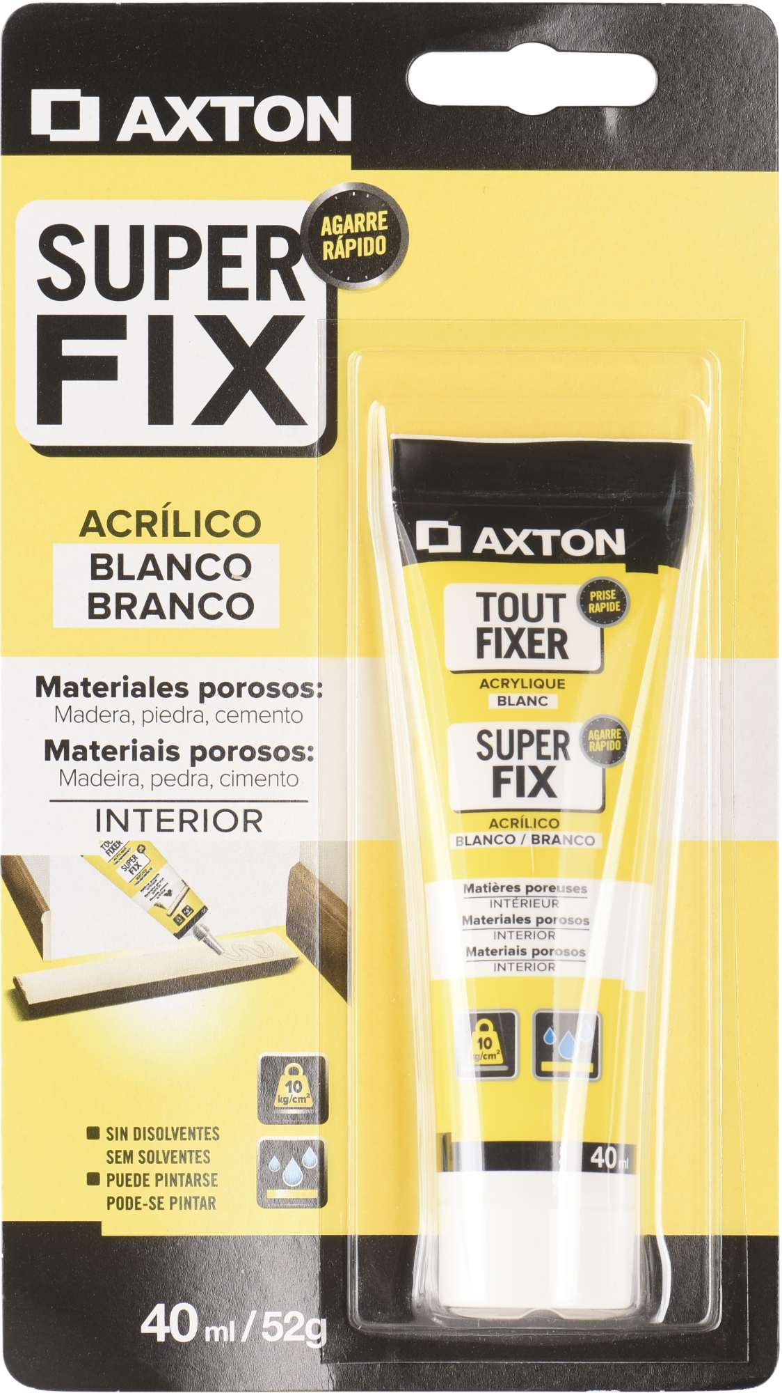 Adhesivo de montaje acrílico axton blanco 40ml