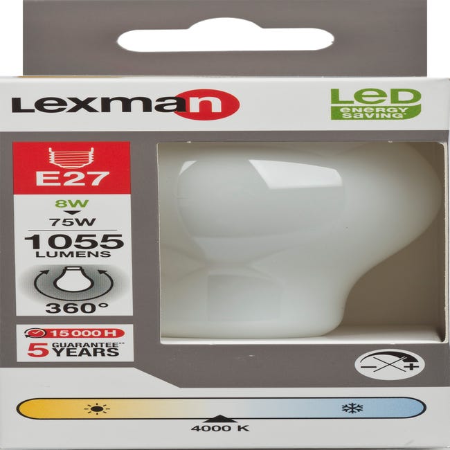 Bombilla LED filamento LEXMAN E27 estándar 7.2W 2700K