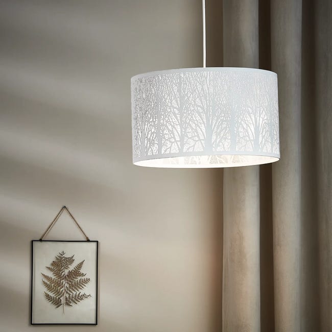 Egoísmo casete Lógicamente Lámpara de techo INSPIRE Forest 3 luces E27 blanco 40 cm | Leroy Merlin