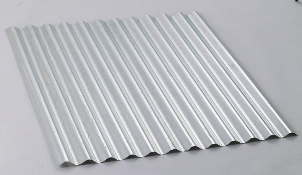 Plaque de toiture petite onde acier gris l.0.9 x L.2 m, ep.0.5 mm
