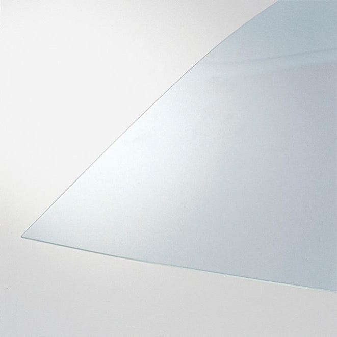 Plaque polystyrène transparent effet lisse lisse L.100 x l.100 cm Ep.0.4 mm