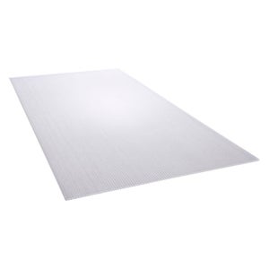 Plaque de toiture plat polycarbonate transparent l.2xL.1.05m, ep