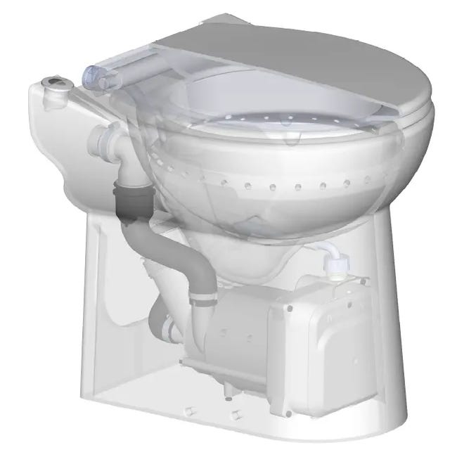 Sanibroyeur Sanicompact C43 Broyeur sanitaire dans WC sur pied