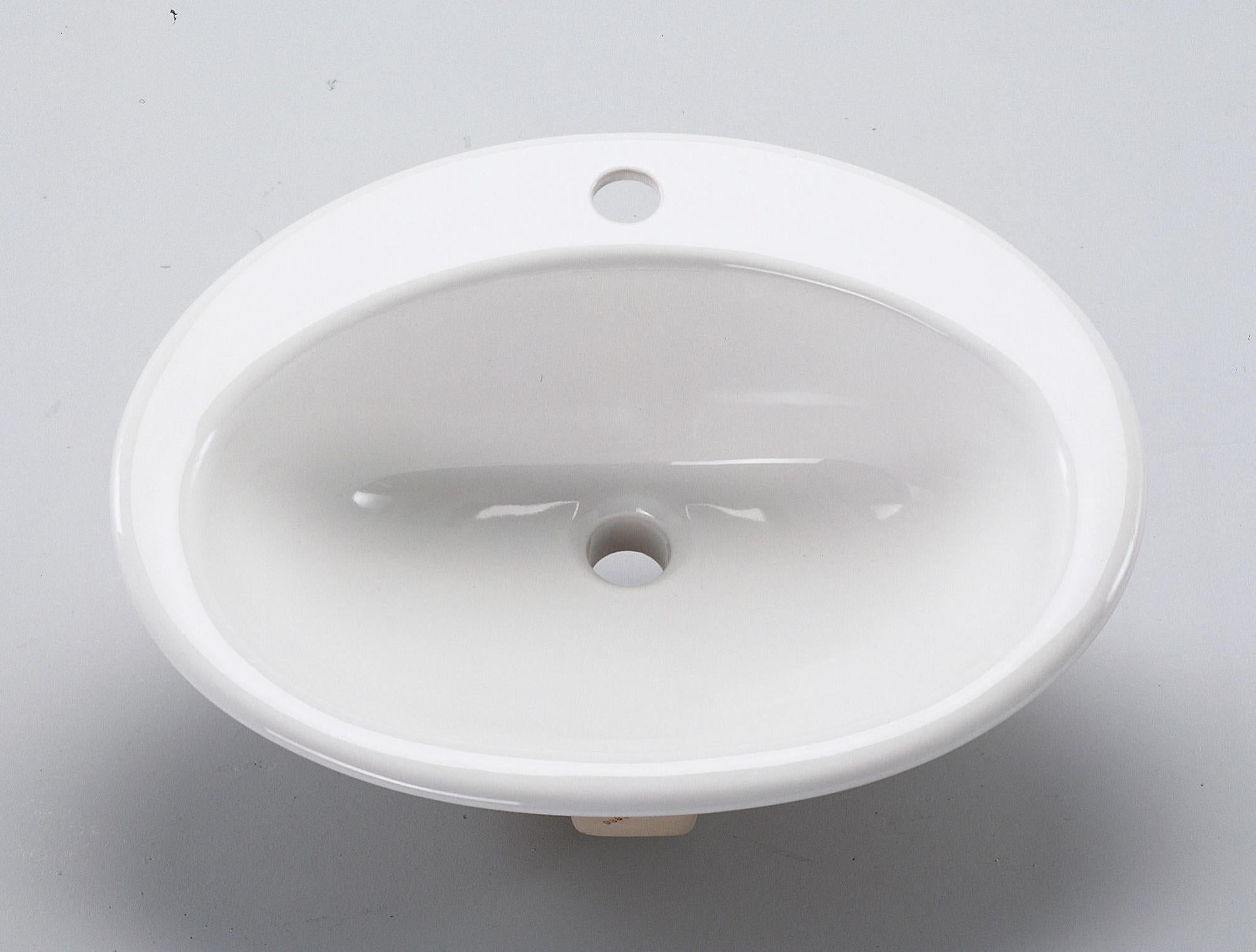 Festnight Luxueuse Vasque en Céramique Ovale Équipé d’Un Débordement Blanc
