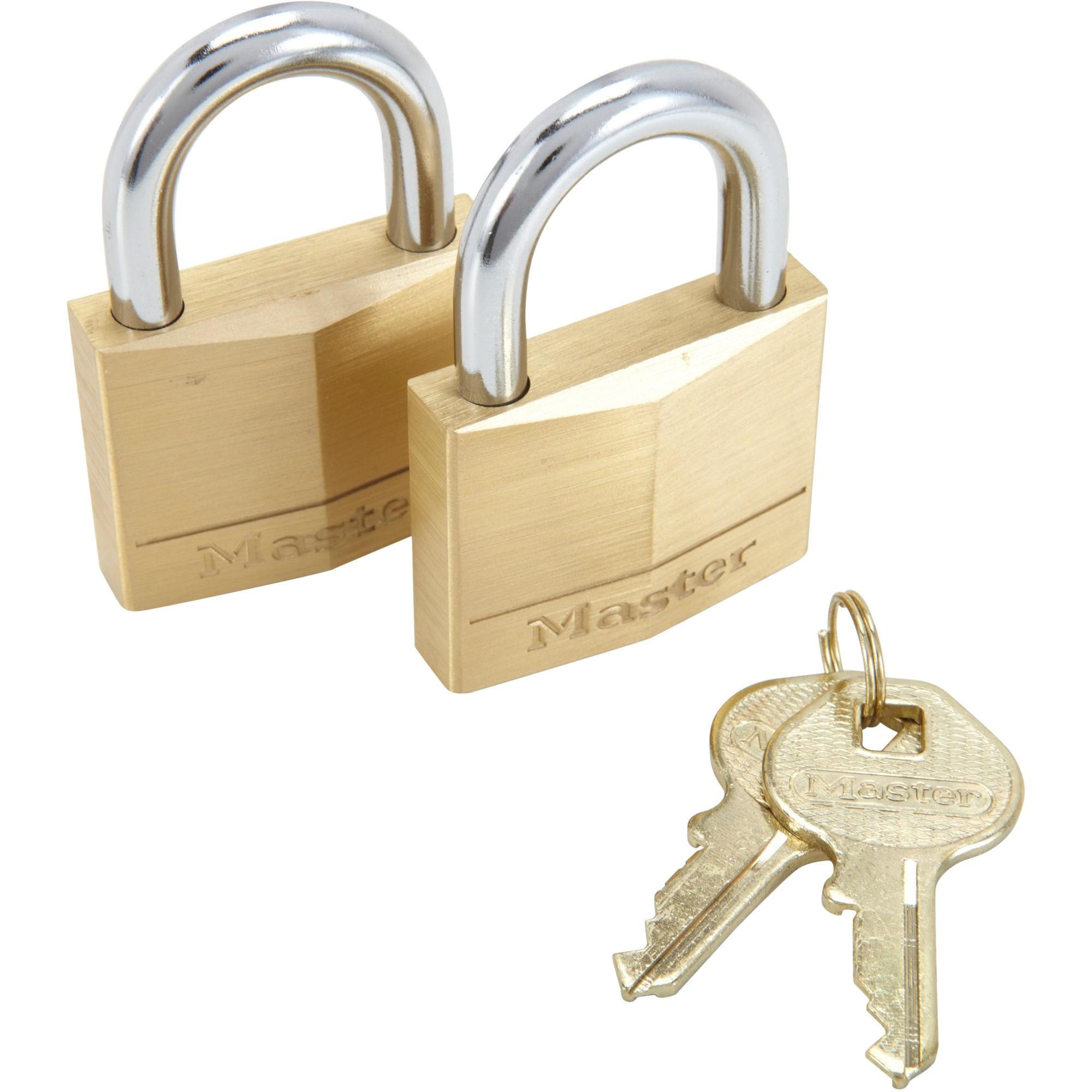 Silverline 307578 Lot de 2 cadenas à clés identiques 40 mm Cuivré :  : Bricolage