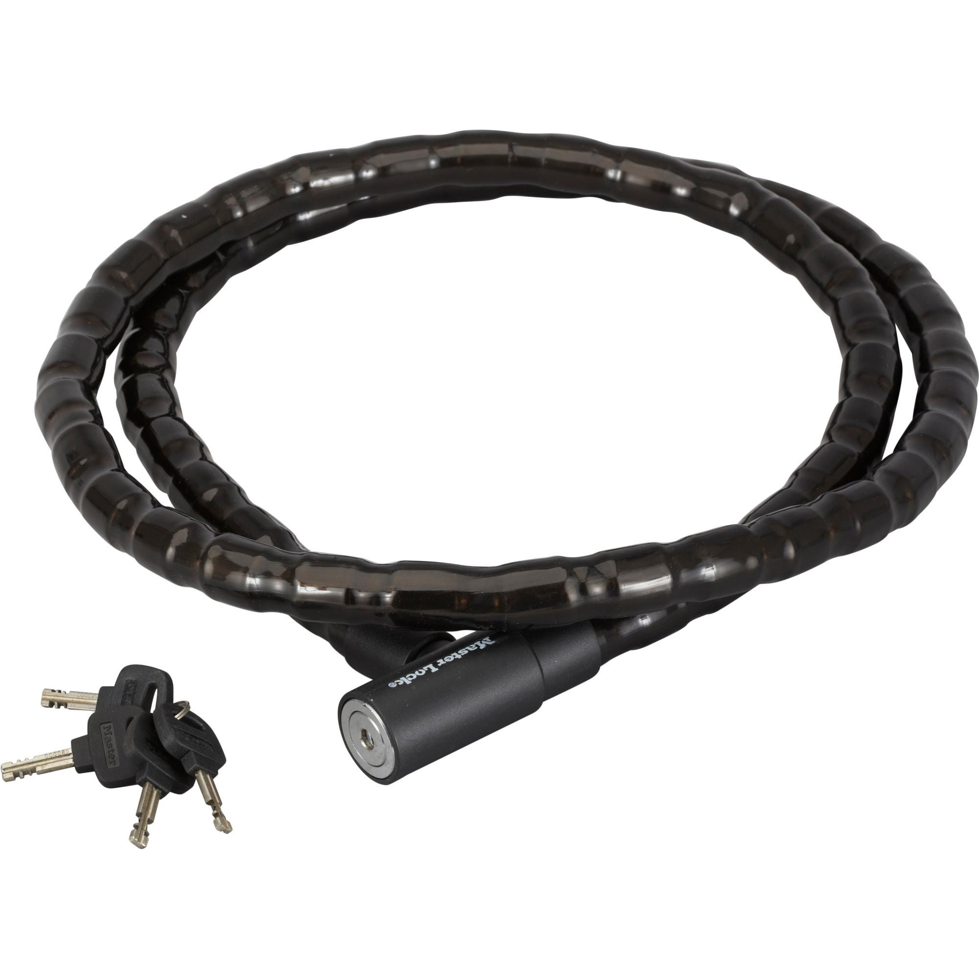 Câble antivol vélo à clé + support Master Lock