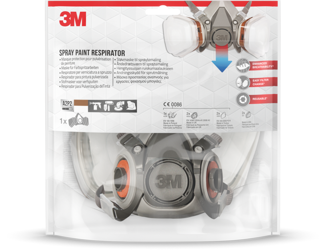 Masque de protection respiratoire phytosanitaire 4255 3M™ - avec cartouches  A2P3