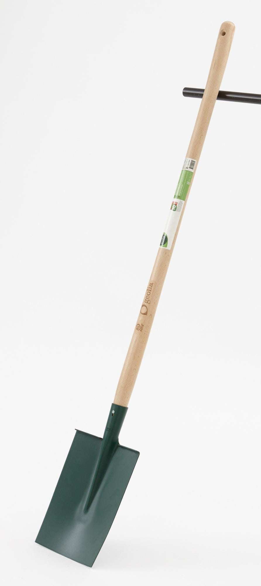 Bêche bâton acier GEOLIA manche bois L.110 cm