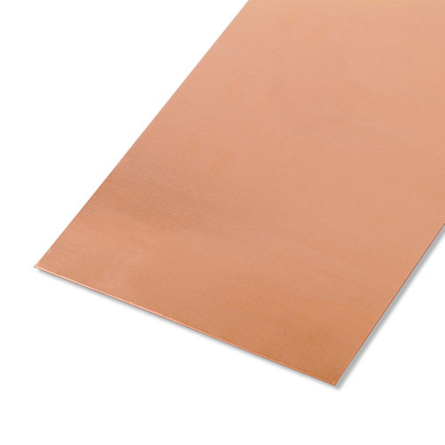 Tôles de cuivre - Plaque de cuivre - 1000 mm x 100 mm x 0,2 mm : :  Bricolage