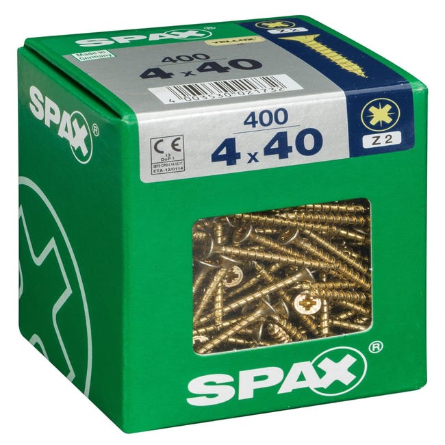 Boîte de Vis SPAX - 400 unités - Sundeck