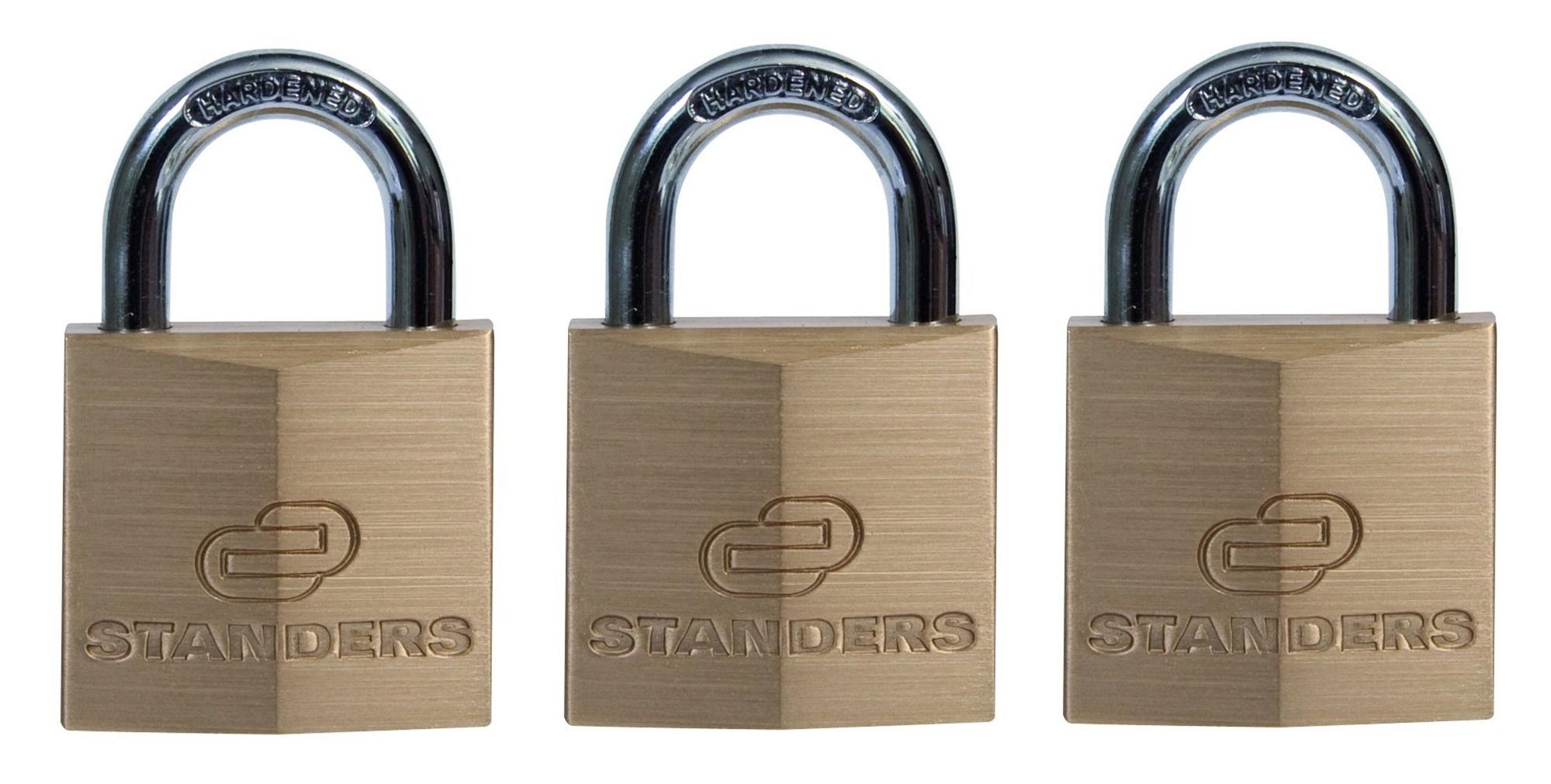 Lot de 3 cadenas à clé en laiton STANDERS | Leroy Merlin