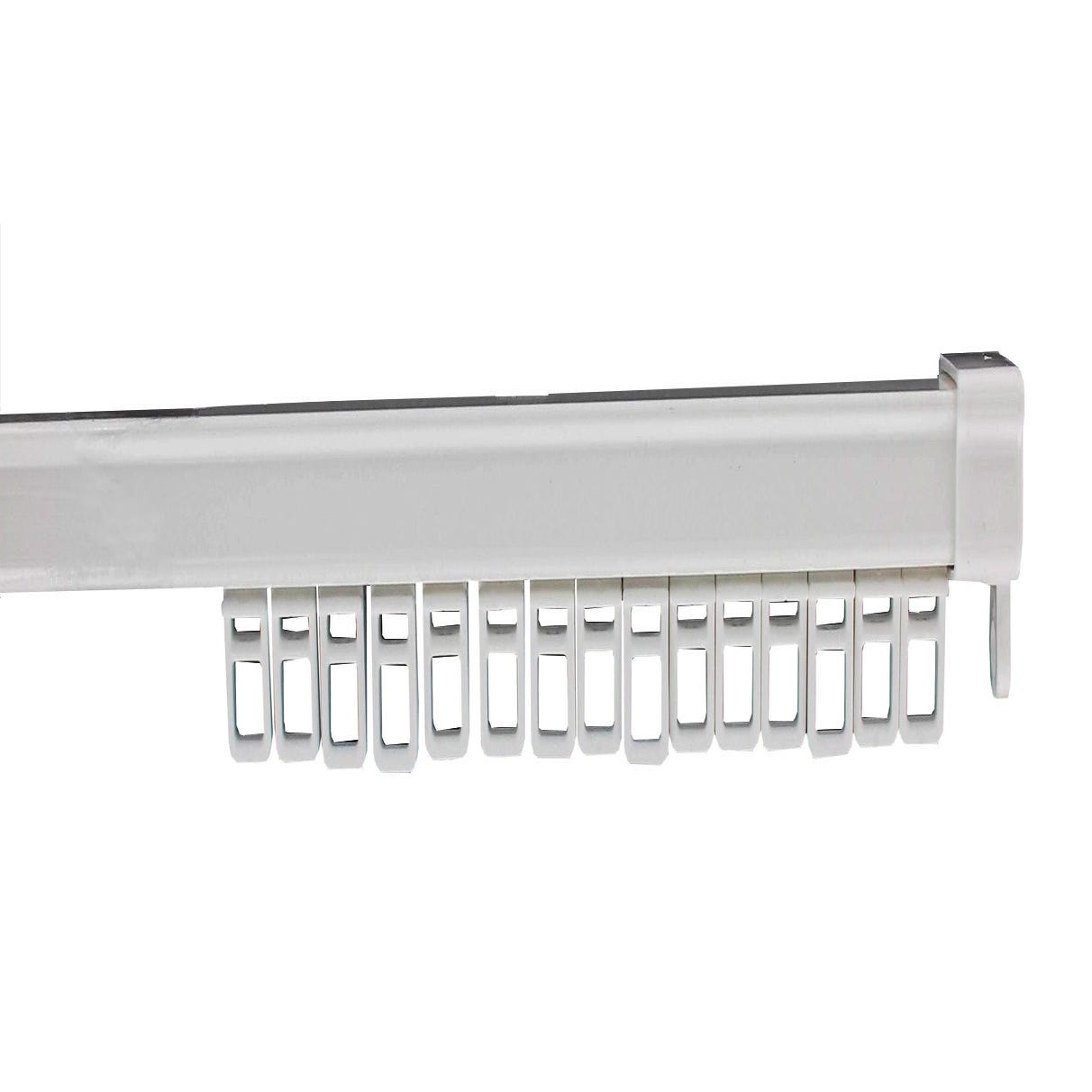Rail aluminium Astuce rail blanc verni, L.250 cm côté ou central