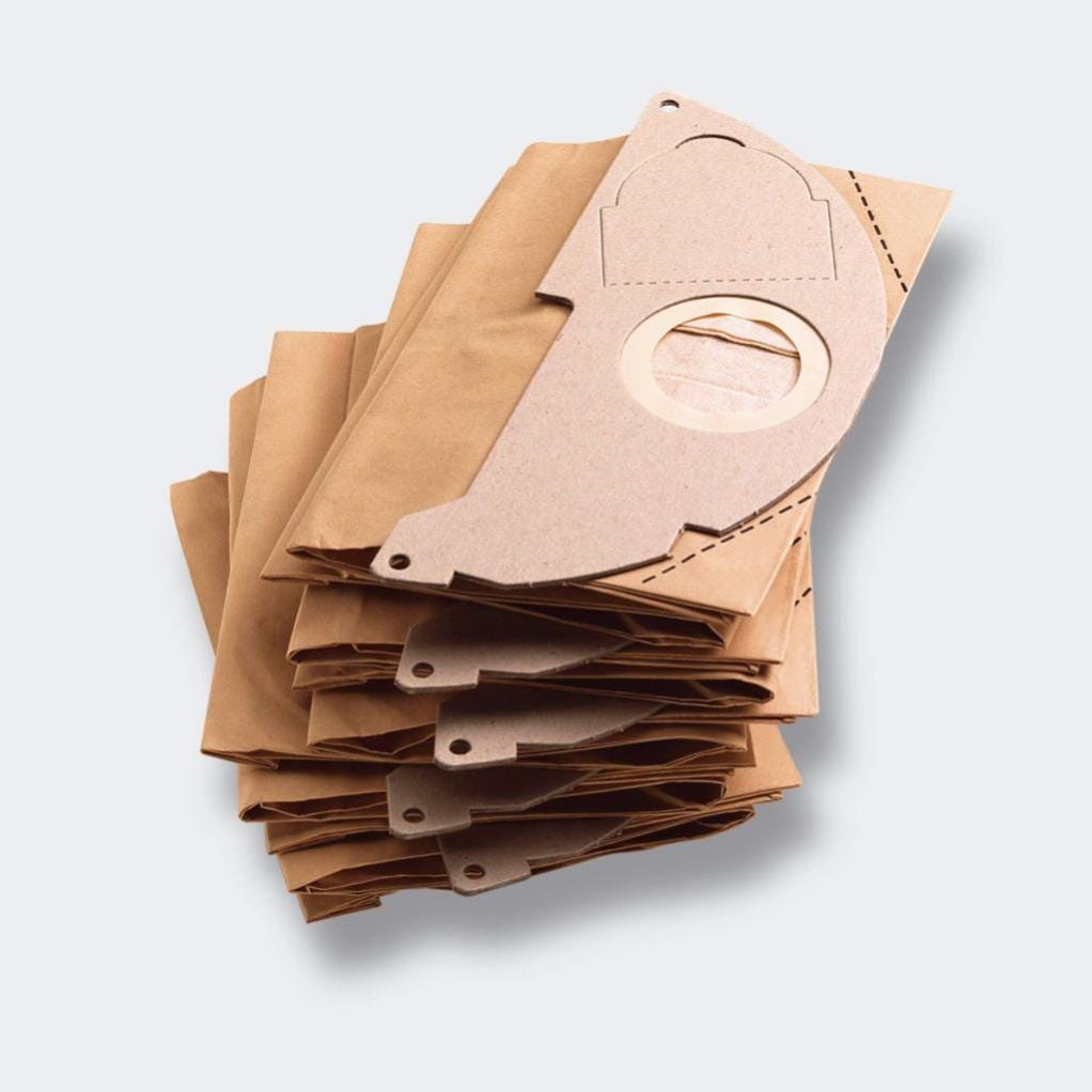 WD2 Lot de 10 sacs filtrants en papier pour aspirateur Kärcher WD2