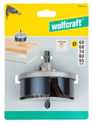 wolfcraft 5484000 - Scie cloche BIM - Diamètre 60 mm - Multi-matériaux -  Profondeur de coupe 40 mm : : Bricolage