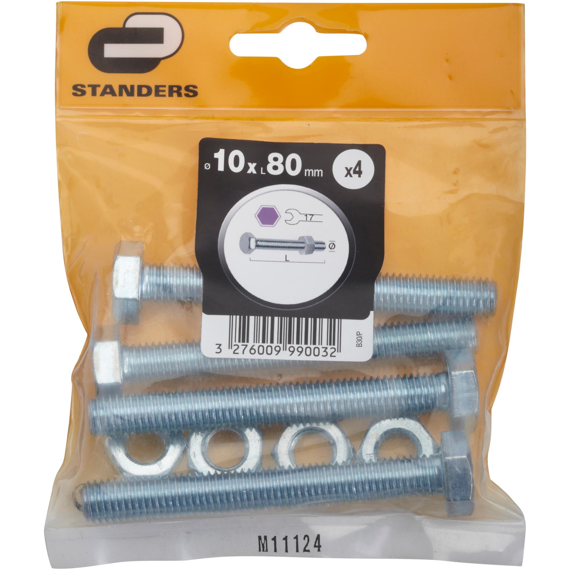 Lot De 4 Boulons TRCC – 7 X 60 Mm – Acier Bichromaté – Résistance Et Durabilité