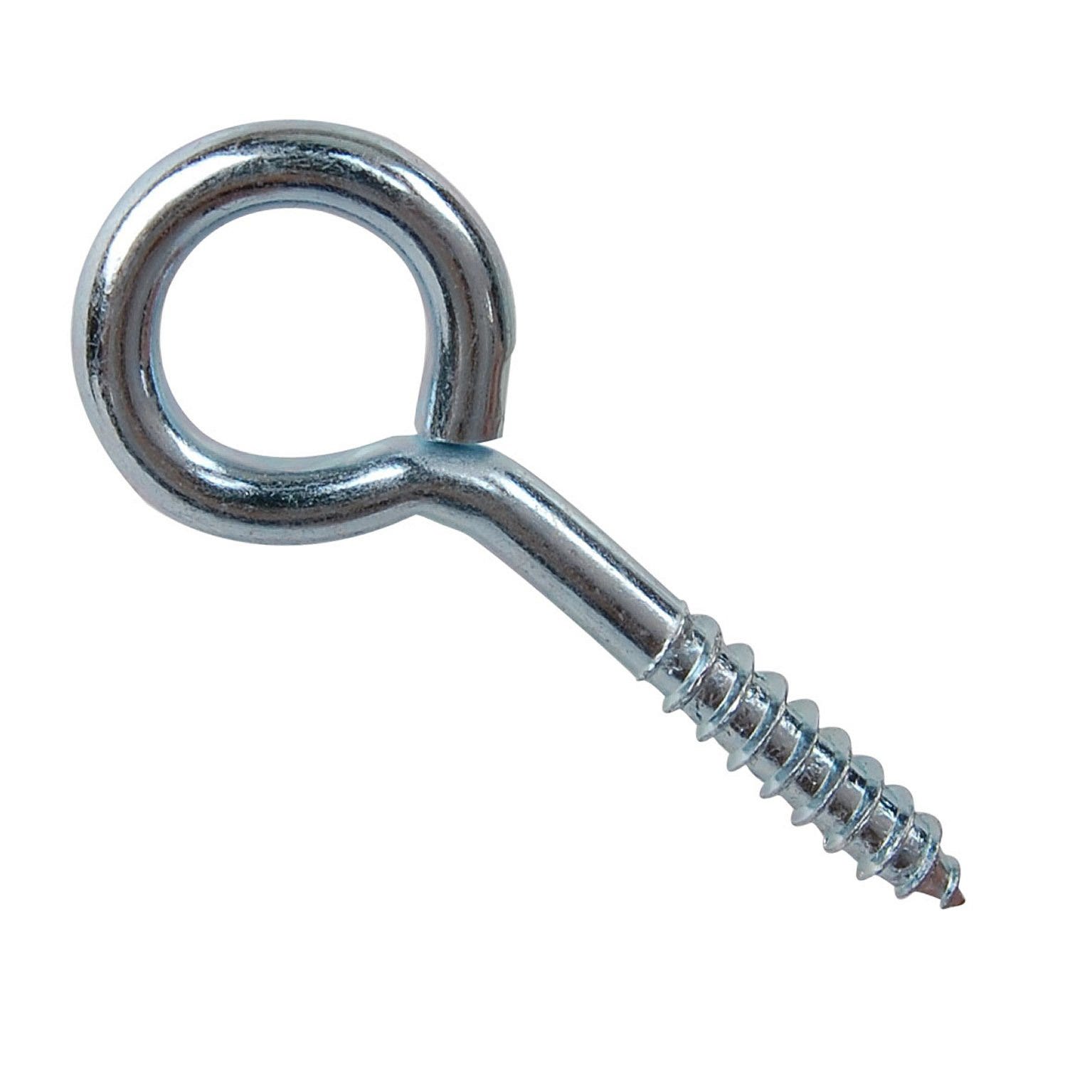 Crochets pitons à visser avec anneau 5 mm argenté x5 - Perles & Co