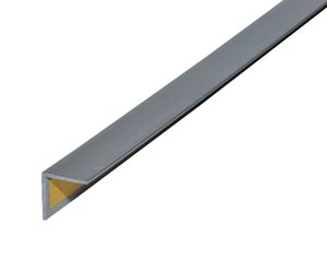 Cornière PVC 10x20mm 2M gris alu