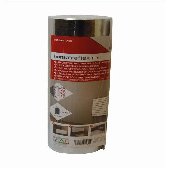 Film isolant réflecteur pour radiateur, à fixer sur mur 250cm x