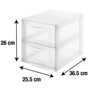 Tour de rangement plastique 3 tiroirs format A4 blanc STONE