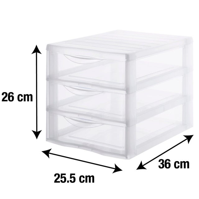 Rangement placard modulaire petit tiroir blanc - L.46.4 x H.18.9cm 