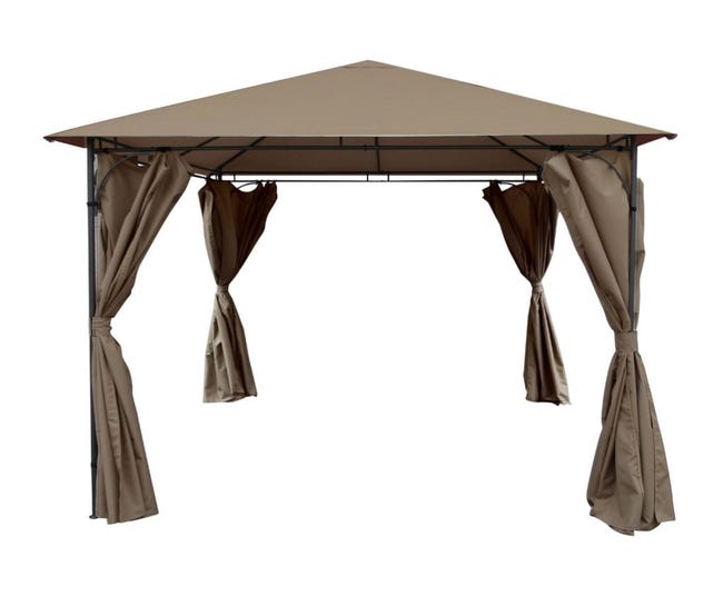 Tonnelle autoportant NATERIAL Komo acier gris foncé, 9 m² | Leroy Merlin