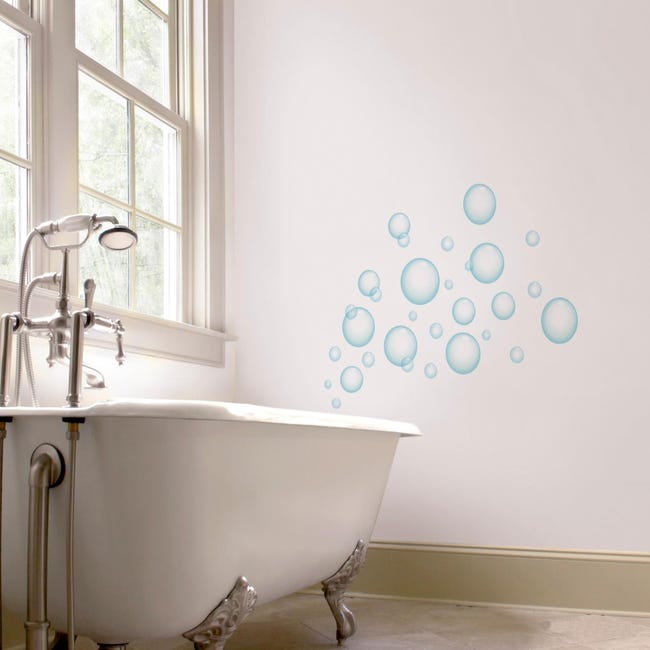 BULLES DE SAVON - Stickers repositionnables motifs bulles de savon