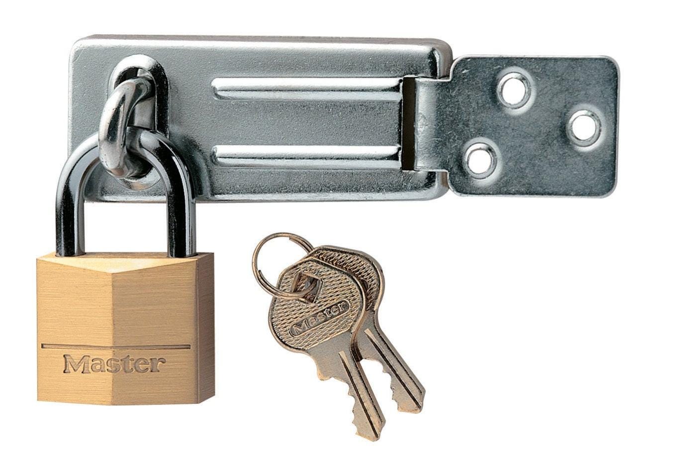 Master Lock 140703EURD Pack Comprenant un Moraillon de Porte et un