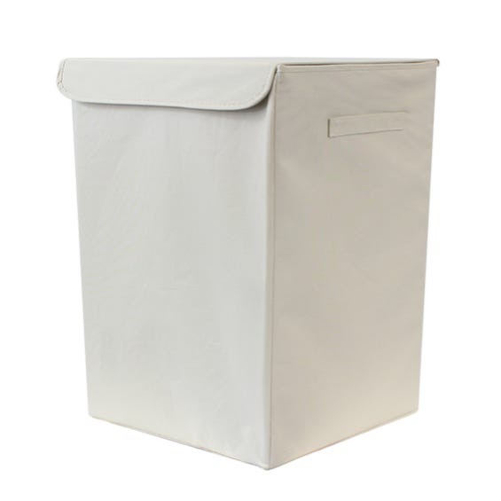 Panier à linge Iv3, blanc, l.30 x H.60 x P.30 cm BOX & BEYOND