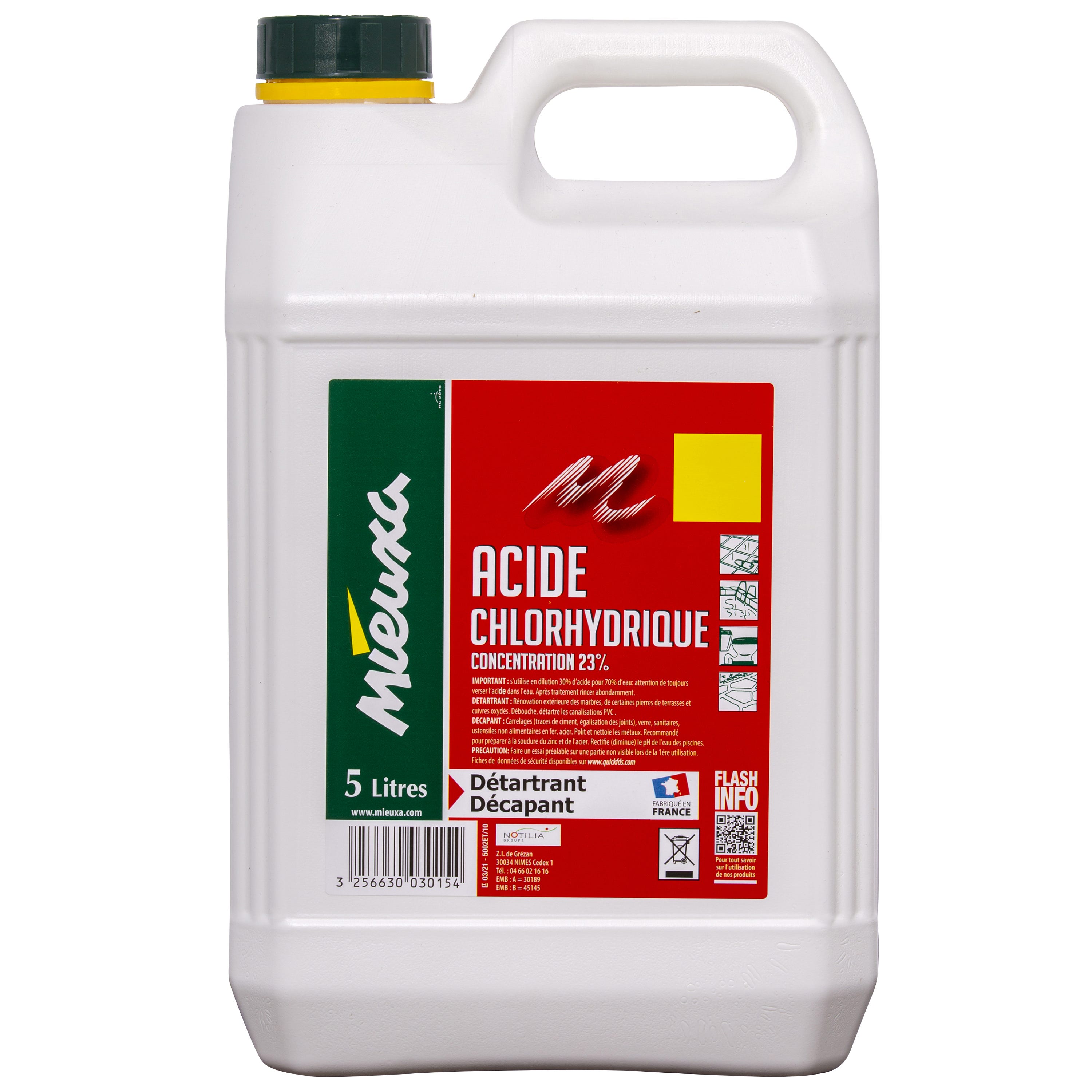 ARDEA - Acide chlorhydrique 23% bidon de 5 litres