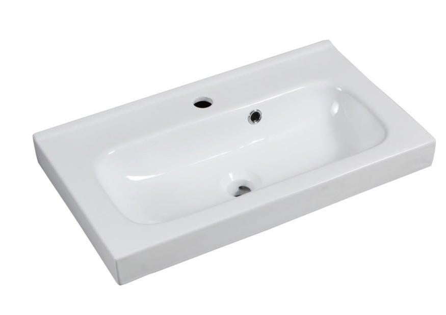 Plan vasque simple Remix Céramique blanc l.61 x P.35 cm | Leroy Merlin