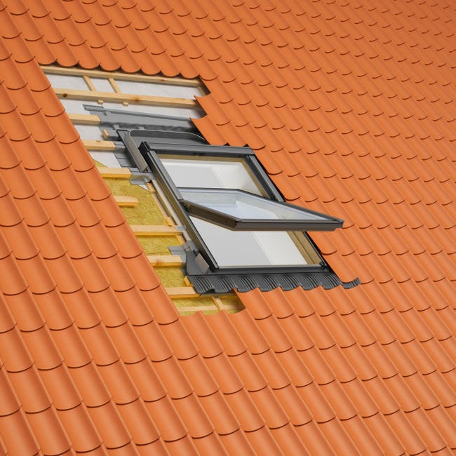 Raccord fenêtre de toit VELUX EZ 1000 sur tuiles avec collerette d' étanchéité