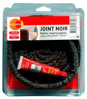 Promo Joint tresse noir rond ou plat pour insert de cheminée ou poêle chez  Provence Outillage