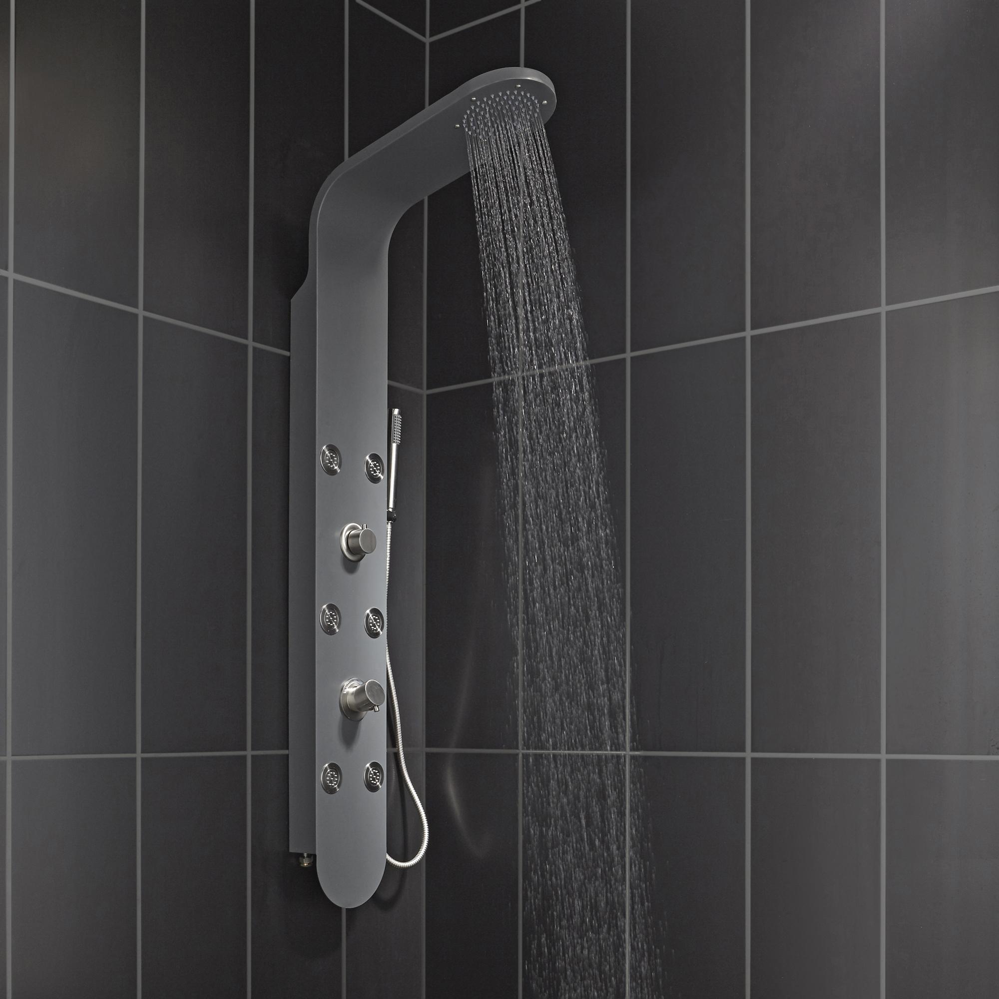 Colonne de douche hydromassante avec gris, Bali Leroy