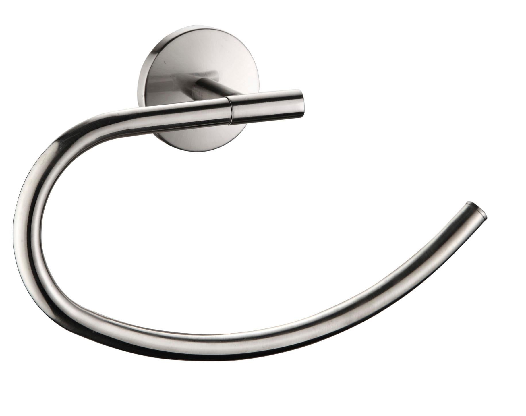 Porte-serviette à Anneau Mural Acier Brossé En Acier Inox Mod. Blizz