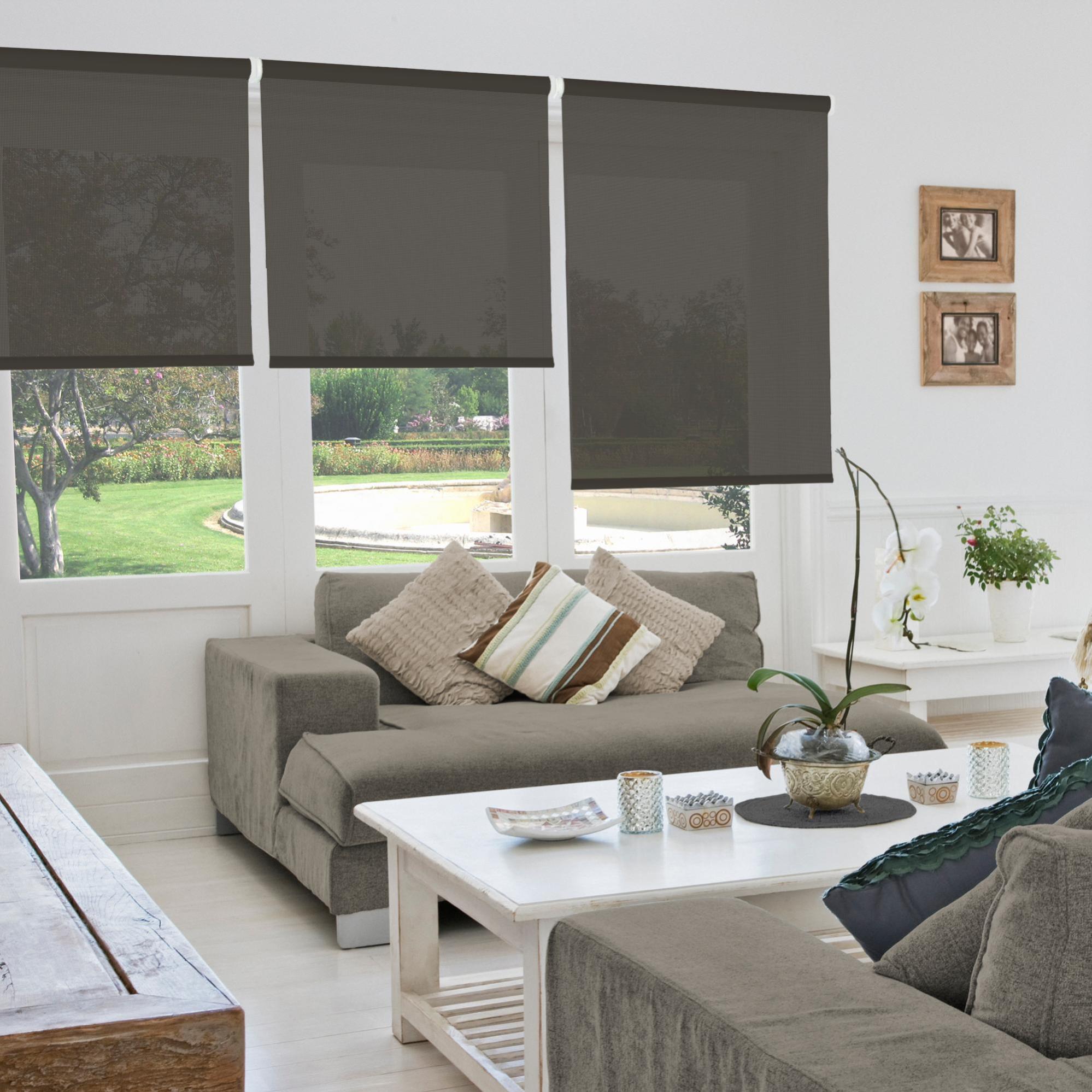 Store enrouleur intérieur Screen marron, l.135 x H.250 cm, VIEWTEX